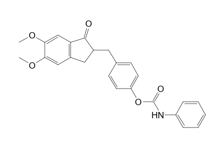 4-[(5,6-Dimethoxy-1-oxo-2,3-dihydro-1H-inden-2-yl)methyl]phenyl(phenyl) carbamate