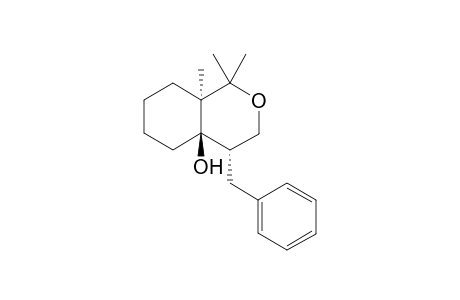 (1R*,2S*,6R*)-2-Benzyl-4-oxa-5,5,6-trimethylbicyclo[4.4.0]decan-1-ol