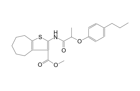 4H-cyclohepta[b]thiophene-3-carboxylic acid, 5,6,7,8-tetrahydro-2-[[1-oxo-2-(4-propylphenoxy)propyl]amino]-, methyl ester