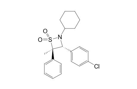 trans-3-(4-Chlorophenyl)-2-cyclohexyl-4-methyl-4-phenyl-1,2-thiazetidine 1,1-dioxide