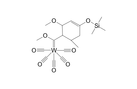 exo-(pentacarbonyl)(1-(2-methoxy-4-trimethylsilyloxy-6-methylcyclohex-3-enyl)-1-methoxymethylene)tungsten complex
