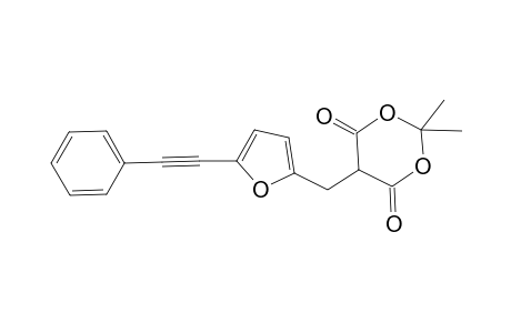 2,2-Dimethyl-5-(5-phenylethynylfuran-2-ylmethyl)-[1,3]dioxane-4,6-dione