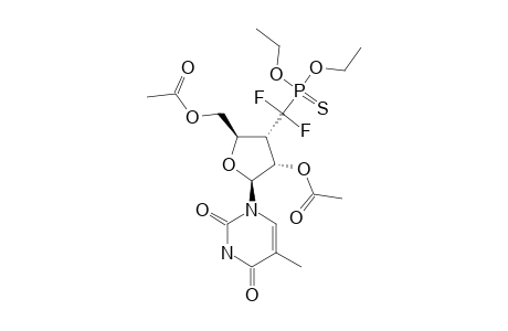 1-N-(2,5-DI-O-ACETYL-3-DEOXY-3-(O,O-DIETHYLPHOSPHONOTHIO)-DIFLUOROMETHYL-BETA-D-RIBOFURANOSYL)-THYMINE