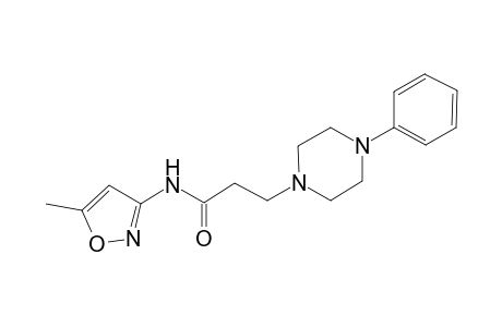 N-(5-methyl-3-isoxazolyl)-3-(4-phenyl-1-piperazinyl)propanamide