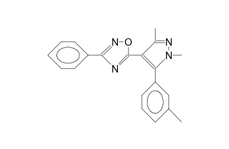 5-[1,3-Dimethyl-5-(3-methyl-phenyl)-1H-pyrazol-4-yl]-3-phenyl-1,2,4-oxadiazole
