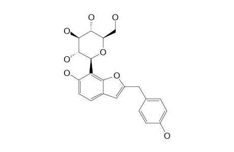 PTEROSIDE;6-HYDROXY-2-(4-HYDROXYBENZYL)-BENZOFURAN-7-C-BETA-D-GLUCOPYRANOSIDE