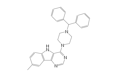4-(4-benzhydryl-1-piperazinyl)-8-methyl-5H-pyrimido[5,4-b]indole
