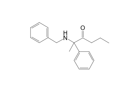 2-(benzylamino)-2-phenylhexan-3-one
