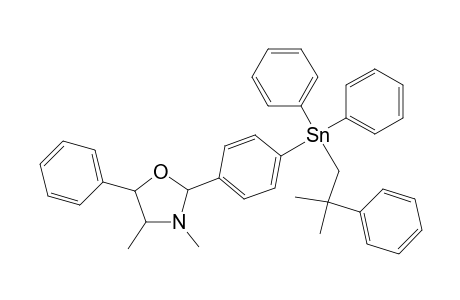 Oxazolidine, 3,4-dimethyl-2-[4-[(2-methyl-2-phenylpropyl)diphenylstannyl]phenyl]-5 -phenyl-
