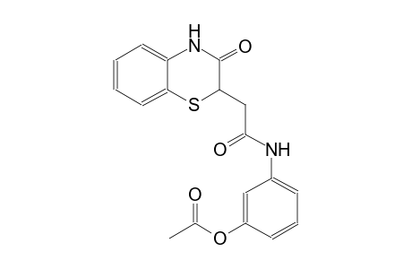 2H-1,4-benzothiazine-2-acetamide, N-[3-(acetyloxy)phenyl]-3,4-dihydro-3-oxo-