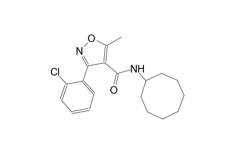 4-isoxazolecarboxamide, 3-(2-chlorophenyl)-N-cyclooctyl-5-methyl-