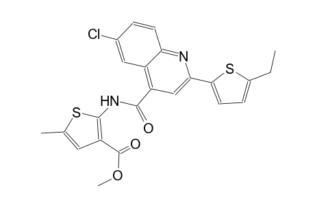 methyl 2-({[6-chloro-2-(5-ethyl-2-thienyl)-4-quinolinyl]carbonyl}amino)-5-methyl-3-thiophenecarboxylate