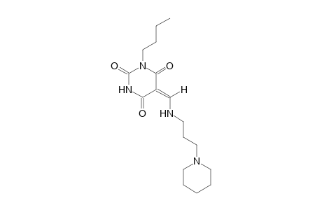 (5E)-1-butyl-5-({[3-(1-piperidinyl)propyl]amino}methylene)-2,4,6(1H,3H,5H)-pyrimidinetrione