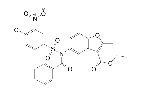 3-benzofurancarboxylic acid, 5-[benzoyl[(4-chloro-3-nitrophenyl)sulfonyl]amino]-2-methyl-, ethyl ester