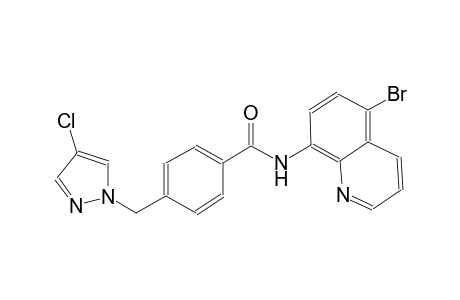 N-(5-bromo-8-quinolinyl)-4-[(4-chloro-1H-pyrazol-1-yl)methyl]benzamide