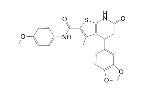 thieno[2,3-b]pyridine-2-carboxamide, 4-(1,3-benzodioxol-5-yl)-4,5,6,7-tetrahydro-N-(4-methoxyphenyl)-3-methyl-6-oxo-