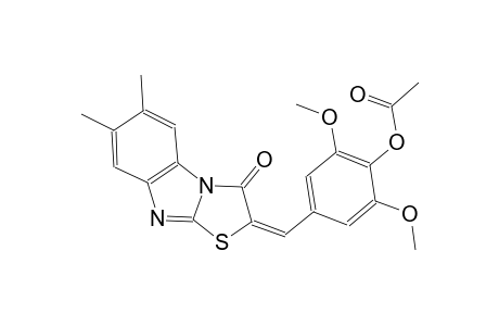 thiazolo[3,2-a]benzimidazol-3(2H)-one, 2-[[4-(acetyloxy)-3,5-dimethoxyphenyl]methylene]-6,7-dimethyl-, (2E)-