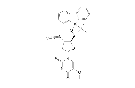 1-(3-AZIDO-5-O-TERT.-BUTYLDIPHENYLSILYL-2,3-DIDEOXY-ALPHA-D-ERYTHRO-PENTOFURANOSYL)-5-METHOXY-2-THIOURACIL