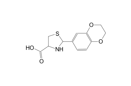 2-(2,3-dihydro-1,4-benzodioxin-6-yl)-1,3-thiazolidine-4-carboxylic acid