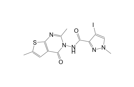 N-(2,6-dimethyl-4-oxothieno[2,3-d]pyrimidin-3(4H)-yl)-4-iodo-1-methyl-1H-pyrazole-3-carboxamide