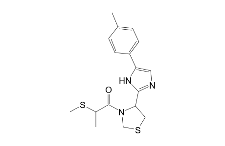 2-(methylthio)-1-(4-(5-(p-tolyl)imidazol-2-yl)thiazolidin-3-yl)propan-1-one