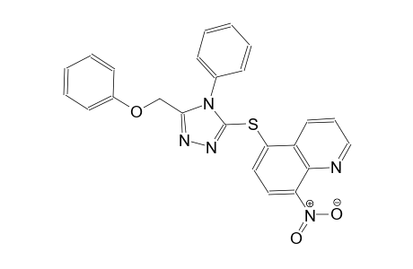 8-Nitro-5-[[5-(phenoxymethyl)-4-phenyl-1,2,4-triazol-3-yl]sulfanyl]quinoline