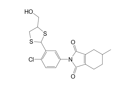 1H-Isoindole-1,3(2H)-dione, 2-[4-chloro-3-[4-(hydroxymethyl)-1,3-dithiolan-2-yl]phenyl]-4,5,6,7-tetrahydro-5-methyl-