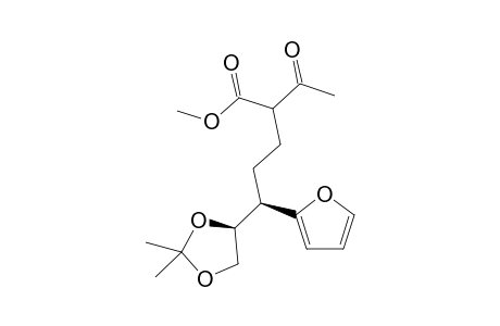 (3'R,4''S)-Methyl 2-[3'-(2",2''-Dimethyl-1'',3''-dioxolan-4''-yl)-'3'-(2"-furyl)propyl acetoacetate