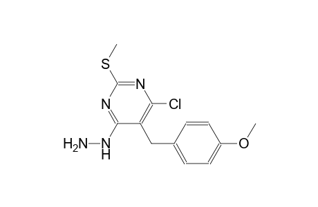 4-chloro-6-hydrazino-5-(4-methoxybenzyl)-2-(methylsulfanyl)pyrimidine