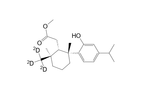 Cyclohexaneacetic acid, 2-[2-hydroxy-4-(1-methylethyl)phenyl]-2,6-dimethyl-6-(methyl-D3)-, methyl ester, [1S-(1.alpha.,2.beta.,6.beta.)]-