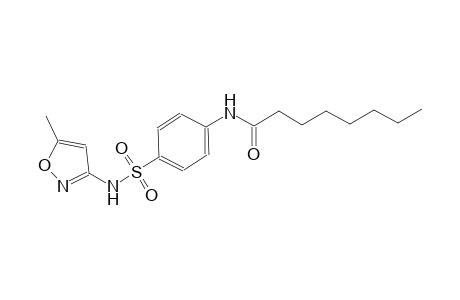 N-(4-{[(5-methyl-3-isoxazolyl)amino]sulfonyl}phenyl)octanamide