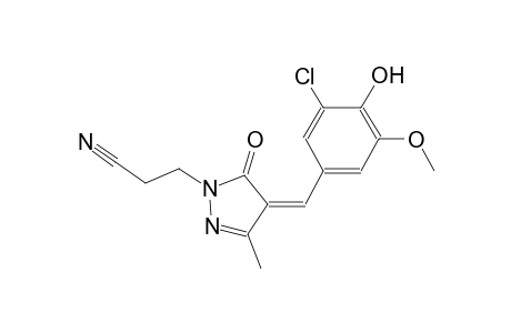 3-[(4Z)-4-(3-chloro-4-hydroxy-5-methoxybenzylidene)-3-methyl-5-oxo-4,5-dihydro-1H-pyrazol-1-yl]propanenitrile