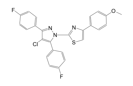 2-[4-chloro-3,5-bis(4-fluorophenyl)-1H-pyrazol-1-yl]-4-(4-methoxyphenyl)-1,3-thiazole