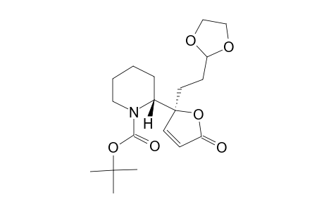 TERT.-BUTYL-(2R)-2-[(2R)-2-[2-(1,3-DIOXOLAN-2-YL)-ETHYL]-5-(2H)-OXO-2-FURYL]-PIPERIDINE-1-CARBOXYLATE;(2R,2'R)-ISOMER