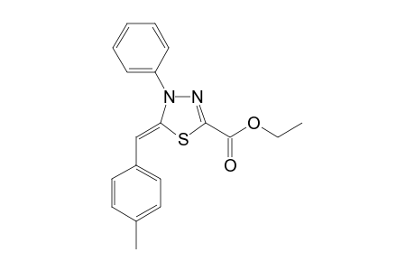(5Z)-5-(4-methylbenzylidene)-4-phenyl-1,3,4-thiadiazole-2-carboxylic acid ethyl ester