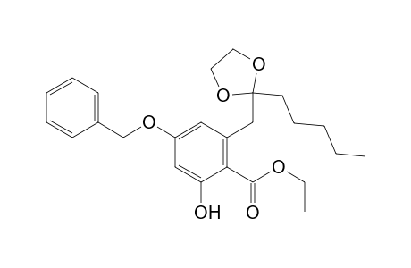 ethyl 4-benzyloxy-2-hydroxy-6-[(2'-pentyl-1',3'-dioxolan-2'-yl)methyl]benzoate