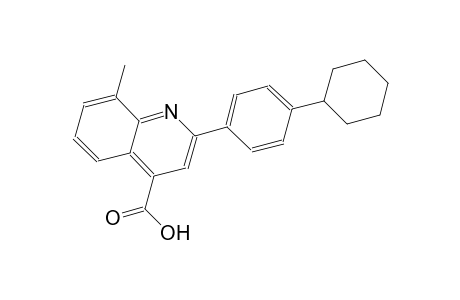 2-(4-cyclohexylphenyl)-8-methyl-4-quinolinecarboxylic acid