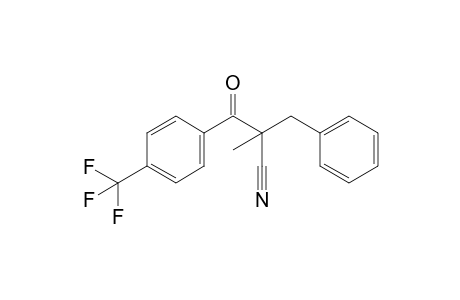 2-benzyl-2-methyl-3-oxo-3-(4-(trifluoromethyl)phenyl)propanenitrile