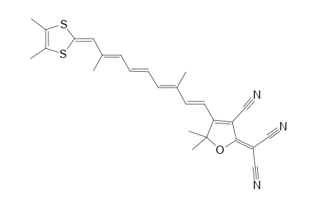 2-(3-cyano-4-((1E,3E,5E,7E)-9-(4,5-dimethyl-1,3-dithiol-2-ylidene)-3,8-dimethylnona-1,3,5,7-tetraen-1-yl)-5,5-dimethylfuran-2(5H)-ylidene)malononitrile