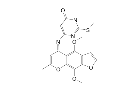 6-(4,9-DIMETHOXY-7-METHYLFURO-[3,2-G]-CHROMEN-5-YLIDENEAMINO)-2-METHILSULFANYL-3H-PYRIMIDIN-4-ONE