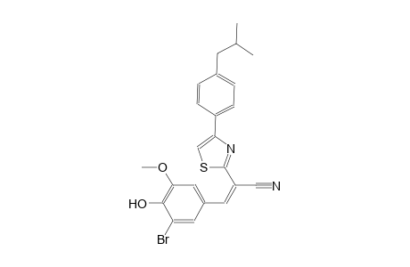 (2Z)-3-(3-bromo-4-hydroxy-5-methoxyphenyl)-2-[4-(4-isobutylphenyl)-1,3-thiazol-2-yl]-2-propenenitrile