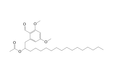 1-(2'-Formyl-3',5'-dimethoxyphenyl)heptadecan-2-yl) acetate