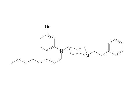 N-(3-Bromophenyl)-N-octyl-1-(2-phenylethyl)piperidin-4-amine