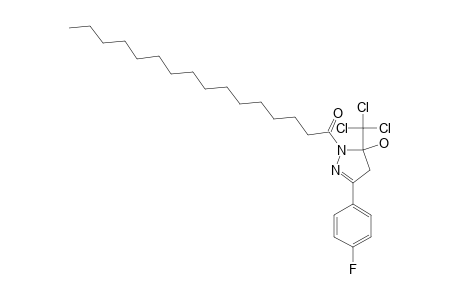 1-[3-(4-FLUOROPHENYL)-5-HYDROXY-5-(TRICHLOROMETHYL)-4,5-DIHYDROPYRAZOL-1-YL]-HEXADECAN-1-ONE