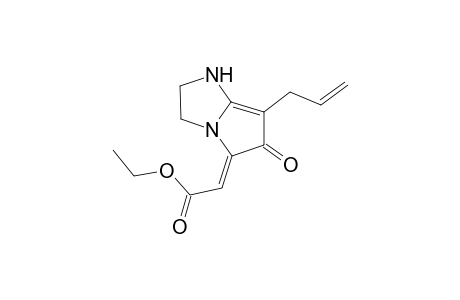 (2Z)-2-(6-oxo-7-prop-2-enyl-2,3-dihydro-1H-pyrrolo[1,2-a]imidazol-5-ylidene)acetic acid ethyl ester