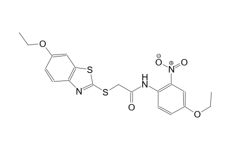 acetamide, 2-[(6-ethoxy-2-benzothiazolyl)thio]-N-(4-ethoxy-2-nitrophenyl)-