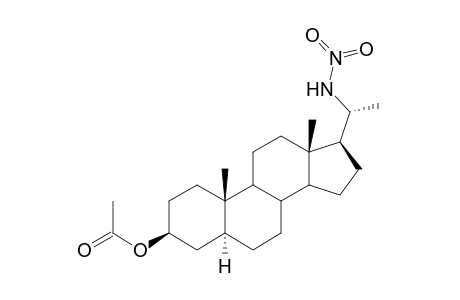 Pregnan-3-ol, 20-(nitroamino)-, acetate (ester), (3.beta.,5.alpha.,20R)-