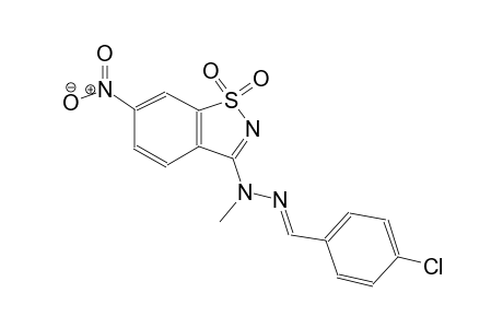 4-chlorobenzaldehyde methyl(6-nitro-1,1-dioxido-1,2-benzisothiazol-3-yl)hydrazone