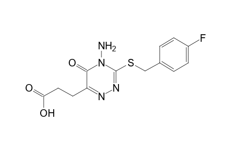 1,2,4-Triazine-6-propanoic acid, 4-amino-3-[[(4-fluorophenyl)methyl]thio]-4,5-dihydro-5-oxo-