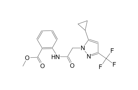 methyl 2-({[5-cyclopropyl-3-(trifluoromethyl)-1H-pyrazol-1-yl]acetyl}amino)benzoate